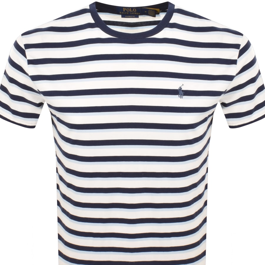 Ralph Lauren Striped T Shirt White | Mainline Menswear